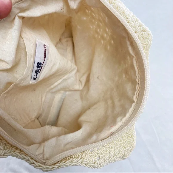 Vintage Cream Crochet Mini Bag - Picture 8 of 12